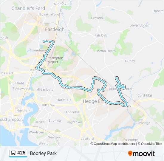 425 Bus Line Map