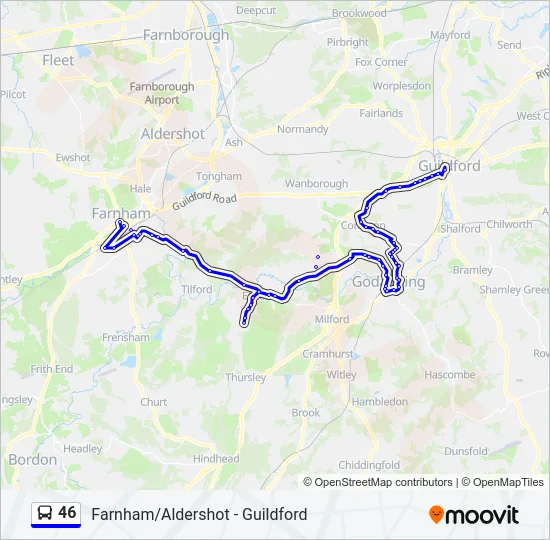 46 Bus Line Map