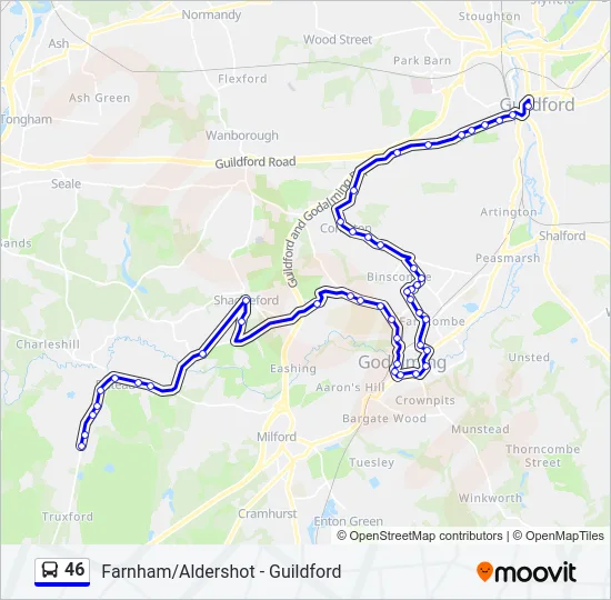 46 Bus Line Map