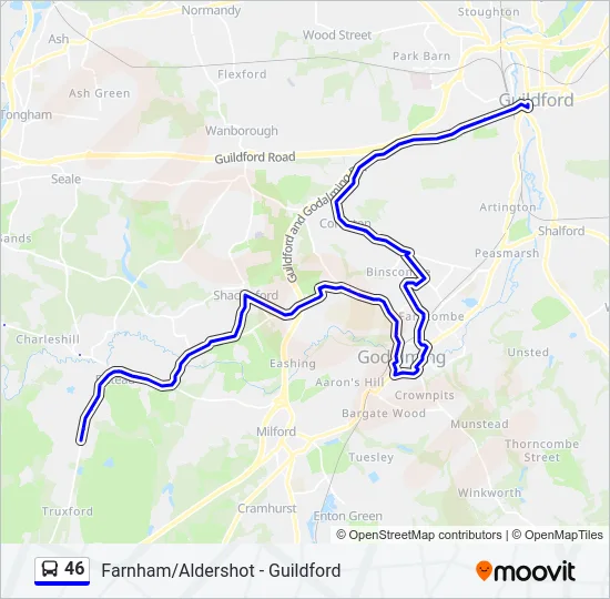 46 Bus Line Map