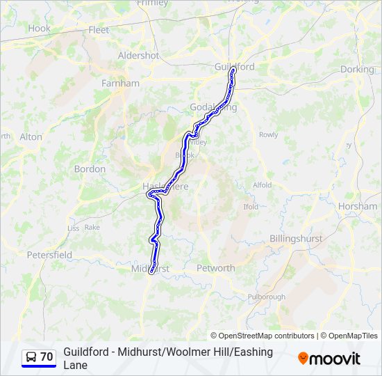 70 Route: Schedules, Stops & Maps - Midhurst (Updated)