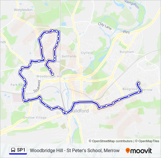 SP1 Bus Line Map