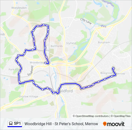 SP1 Bus Line Map