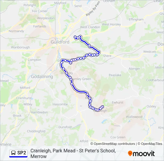SP2 Bus Line Map