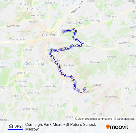 SP2 Bus Line Map