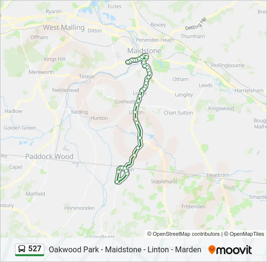 527 Bus Line Map