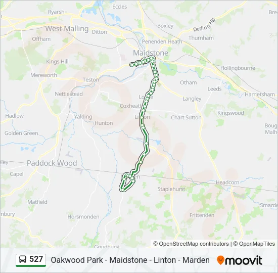 527 Bus Line Map