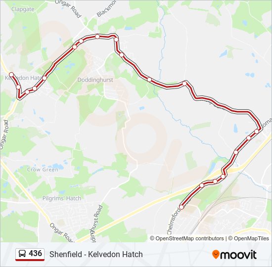 436 bus Line Map