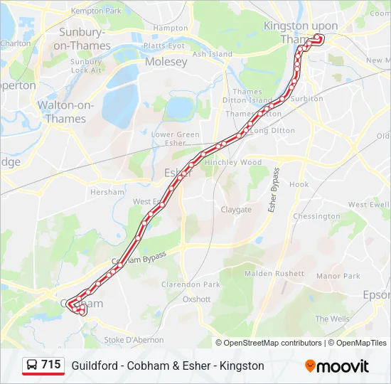 715 Bus Line Map