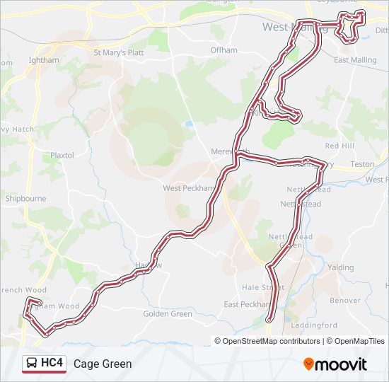 HC4 Bus Line Map