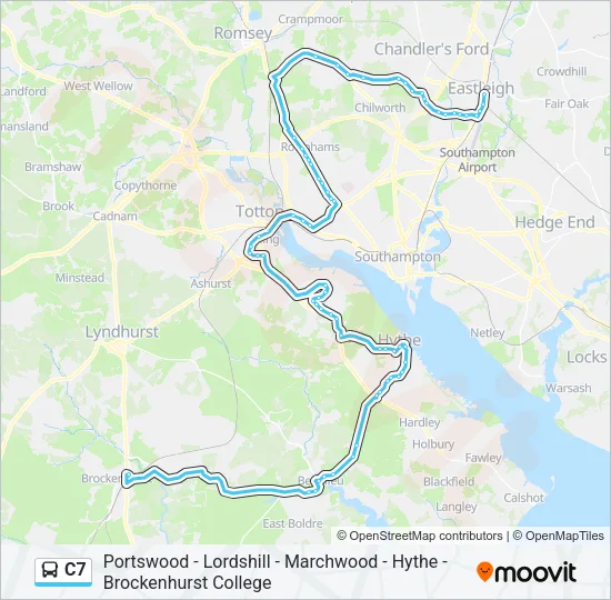 C7 Bus Line Map