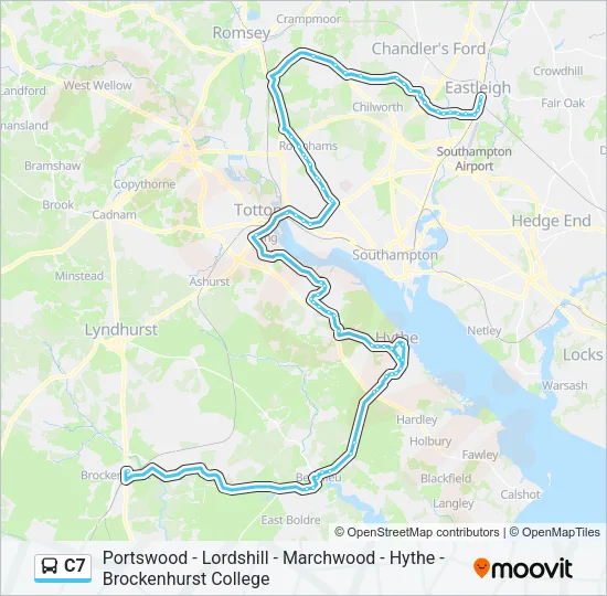 C7 Bus Line Map