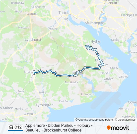 C12 Bus Line Map