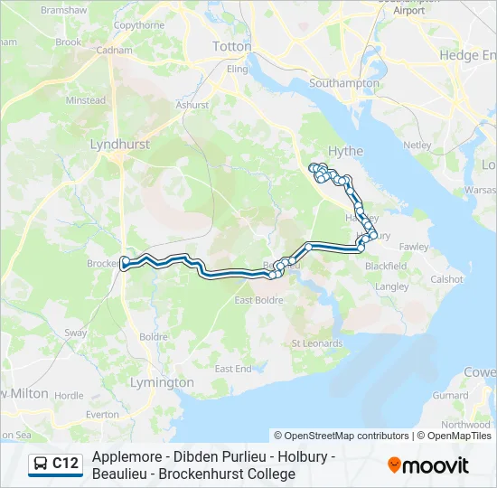 C12 Bus Line Map
