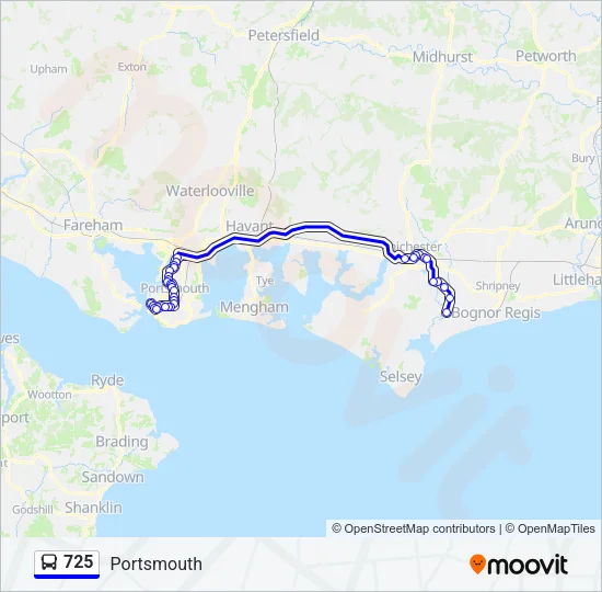 725 Bus Line Map