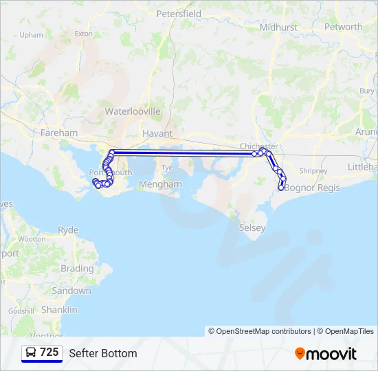 725 Bus Line Map