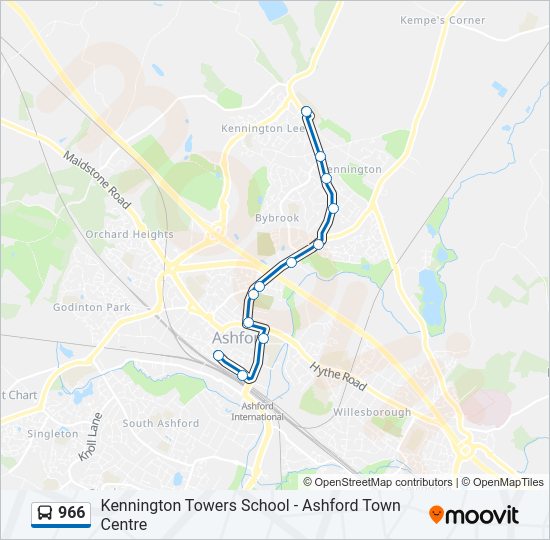 966 Bus Line Map