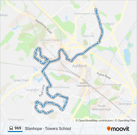 969 Bus Line Map