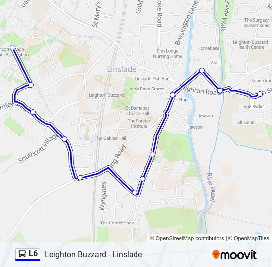 l6 Route: Schedules, Stops & Maps - Leighton Buzzard (Updated)