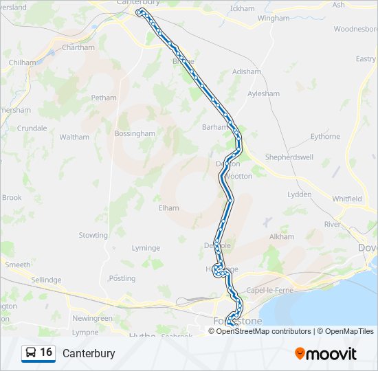 16 bus Line Map