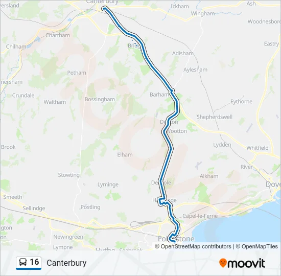 16 Bus Line Map