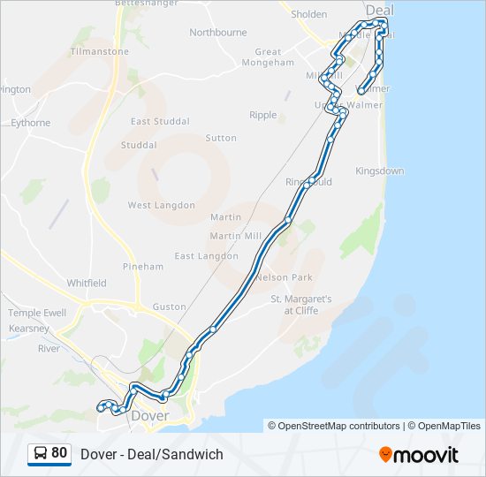 80 bus Line Map