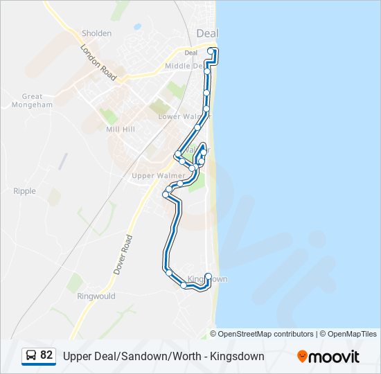 82 bus Line Map