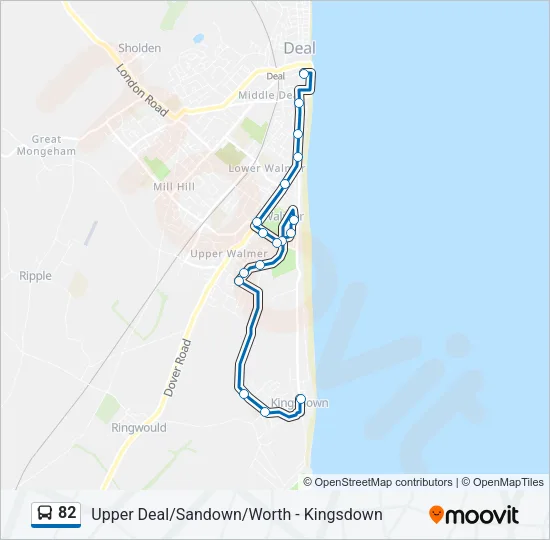 82 Bus Line Map
