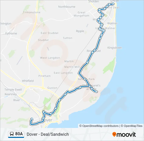 80A Bus Line Map