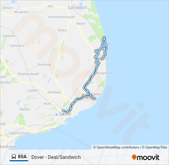 80A Bus Line Map