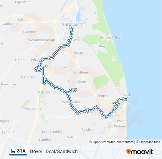 81A bus Line Map