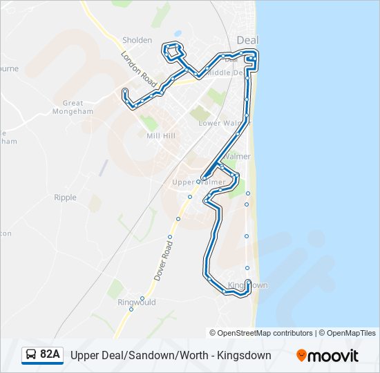 82A bus Line Map