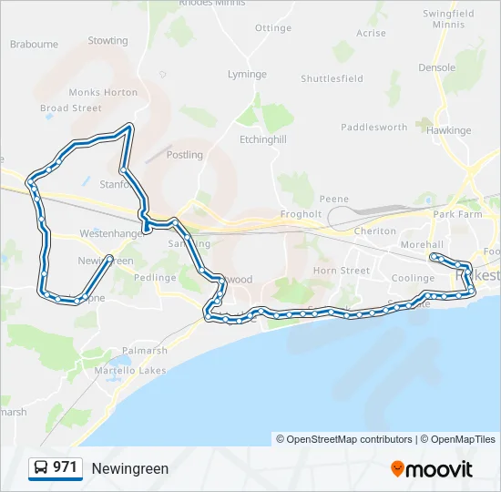 971 Bus Line Map