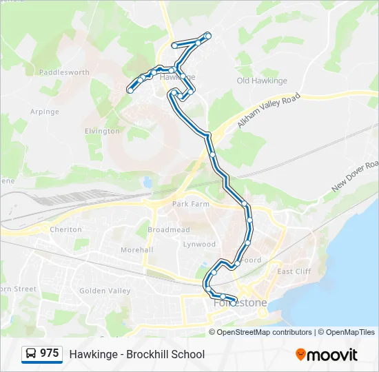 975 Route: Schedules, Stops & Maps - Folkestone (Updated)