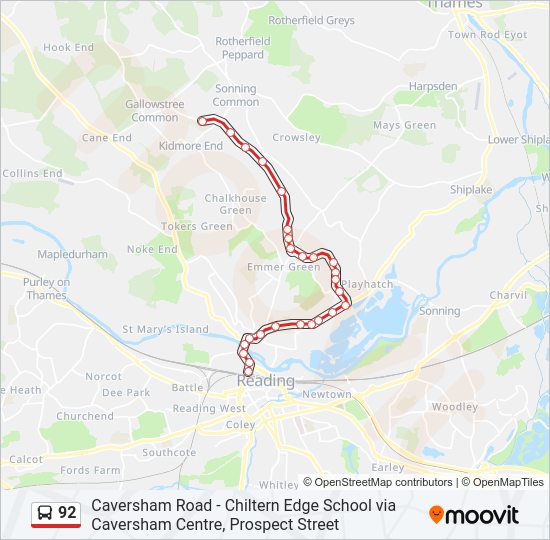 92 Bus Line Map