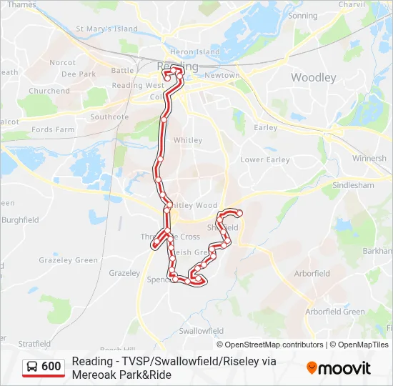 600 Route: Schedules, Stops & Maps - Shinfield (Updated)