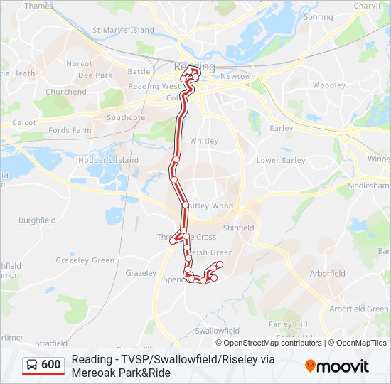 600 Bus Line Map