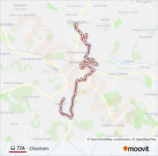 72A Bus Line Map