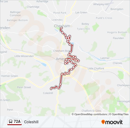 72A Bus Line Map