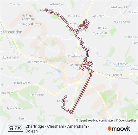 73S Bus Line Map