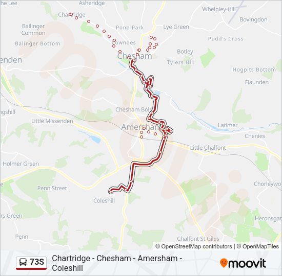 73S Bus Line Map