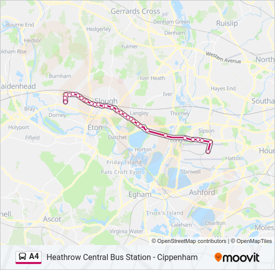 A4 Bus Line Map