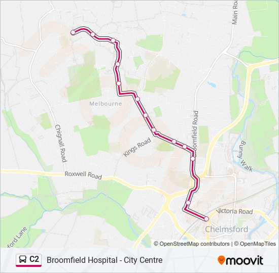 C2 bus Line Map