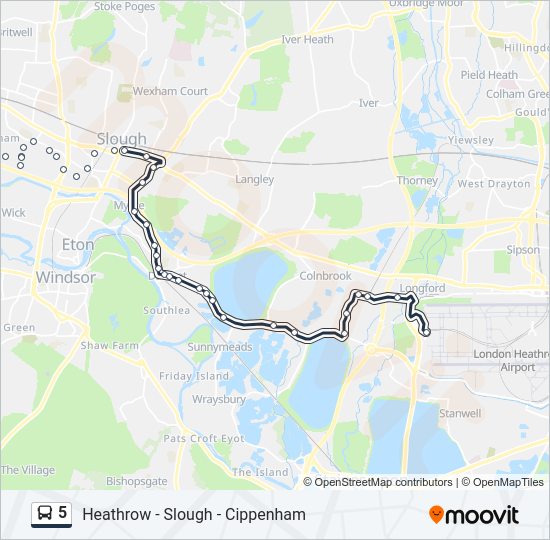 5 bus Line Map