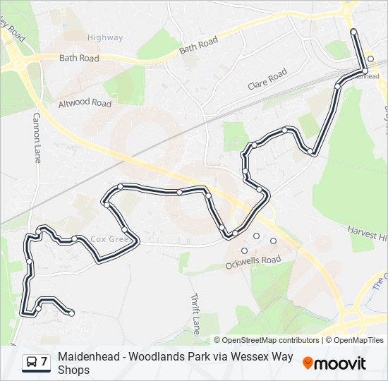 7 Route Schedules, Stops & Maps Maidenhead Town Centre (Updated)