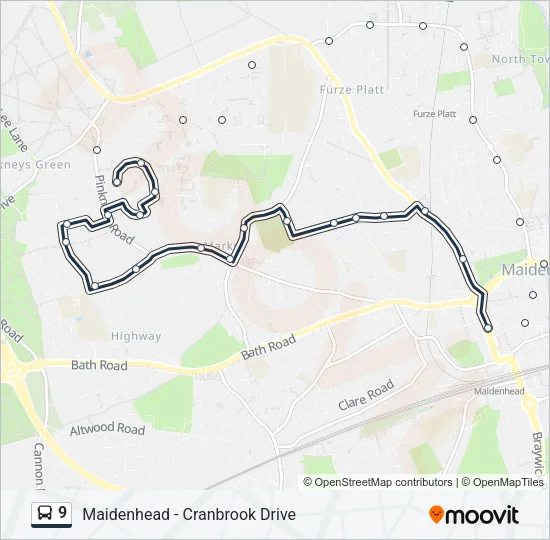 9 Bus Line Map