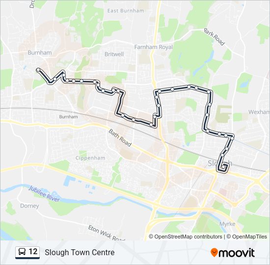 12 Bus Line Map