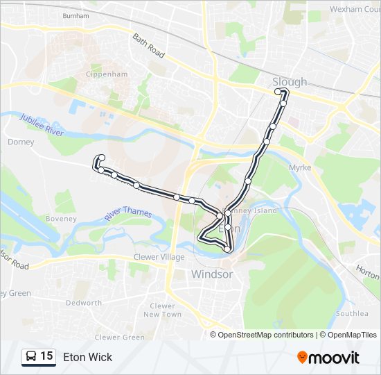 15 Bus Line Map