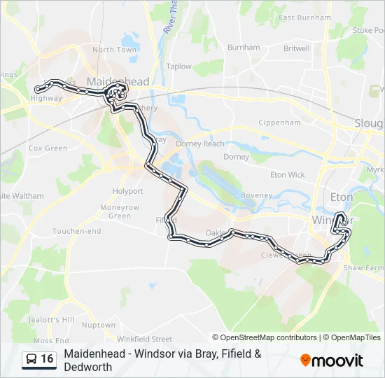 16 Bus Line Map