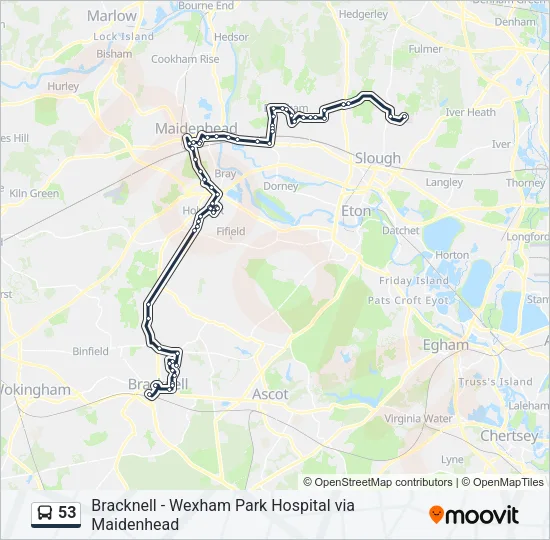 53 Bus Line Map